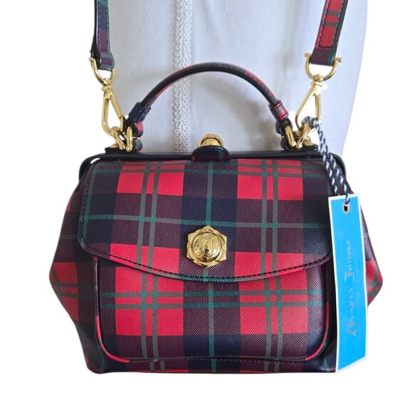 Handbags - Draper James Red Plaid Top Handle Shoulder Bag NWT